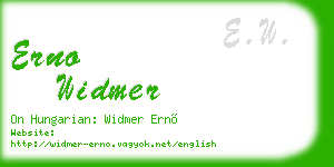 erno widmer business card