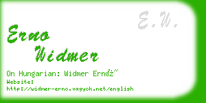 erno widmer business card